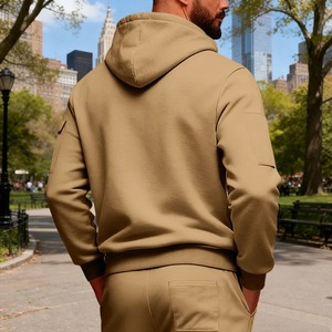 <span class=keywords><strong>Sweat</strong></span>-shirt à capuche zippé noir pour homme avec fermetures éclair et poches vert néon, style décontracté, coupe classique, 100 % polaire, idéal pour l'automne - Product Image 4