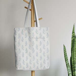 Sac à bandoulière durable imprimé en bloc, sacs en coton imprimés personnalisés de grande taille, utilisés pour les courses quotidiennes, commande en gros, sac à vêtements - Product Image 4