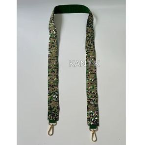 Sangle de sac à main perlée multicolore faite à la main avec boucle en acier pour sacs à bandoulière et sacs travers, design vintage, taille et couleur personnalisables - Product Image 1