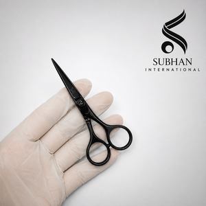 Ciseaux de barbier professionnels pour la coiffure, en acier inoxydable, manuels, 5,5 pouces, pour la mise en valeur des couleurs noires. - Product Image 6
