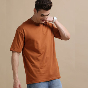 T-shirt uni à manches courtes et col rond pour homme, décontracté, streetwear d'été - Product Image 4