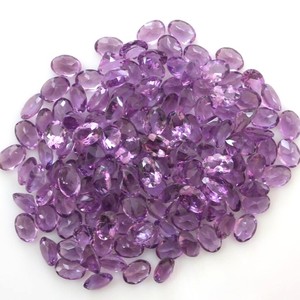 Piedras preciosas sueltas de amatista púrpura natural, corte ovalado, 4x6 mm, cuentas de amatista facetadas calibradas para la fabricación de joyería, lote al por mayor. - Product Image 5