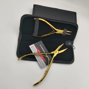 Kit de pinces pour extensions de cheveux couleur or plasma, prix de gros, haute qualité, logo personnalisé, pinces à deux trous et à pointe plate - Product Image 6