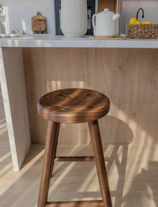 Tabouret de bar moderne en bois d'acacia, design rustique robuste, pour cuisine, salle à manger, extérieur, hôtel, style loisirs, mobilier pour bar à domicile, salon - Product Image 2