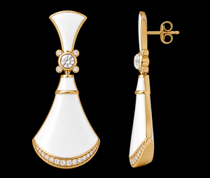 White Enamel <b>Stud</b> 925 Sterling <b>Silver</b> 18k Gold Plated Handmade Elegant Earrings For Women Jewelry Anniversary Gift - Product Image 1
