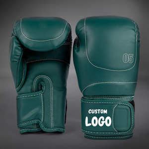 High Quality Professional Boxing Gloves Genuine Leather Breathable Waterproof UV Protection Lightweight <b>Hook</b> Loop Closure Wrist - Product Image 1