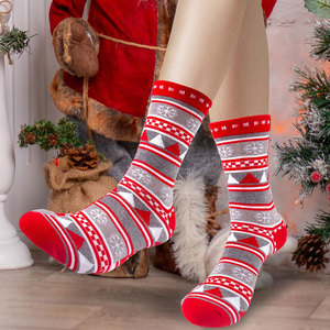 Chaussettes en tricot chaudes avec motifs de Noël personnalisés et finition lisse pour les activités et les réunions hivernales Chaussettes de Noël - Product Image 4