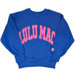 เสื้อสเวตเชิ้ตคอกลมโอเวอร์ไซส์ Lulu Mac สีฟ้าชมพู พิมพ์ลายตัวอักษร ยูนิเซ็กซ์ ผ้าฝ้าย 100% แบบสวม มีกระเป๋า สไตล์ฤดูร้อน 2 ชิ้น - Product Image 2