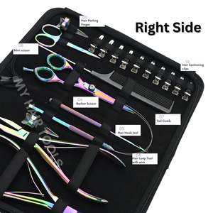 Kit d'outils pour extensions capillaires avec perles, pinces à sertir, pince à retirer les perles, fil à boucles et crochets, ciseaux de barbier, peigne et pinces bec de canard - Product Image 4