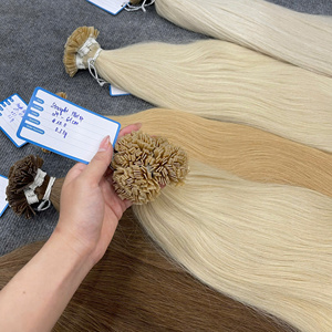 Extensions de cheveux humains vietnamiens bruts à pointe plate en kératine, cuticules alignées, double tirage, haute qualité - Product Image 5