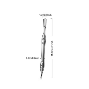 Nail Cleaning <b>Tool</b> 11.2cm Fork Tip Manicure Cuticle Pusher Double Head Design for Cleaning Nails <b>Removing</b> Cuticles - Product Image 1