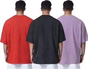 T-shirt ample pour homme, style urbain décontracté, couleurs vibrantes et jeune, design ample à manches larges, tricoté - Product Image 3