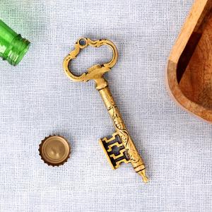 Customizable Gold Key Shape <b>Metal</b> Manual <b>Bottle</b> Cap Opener <b>Drink</b> Opener Pocket Tool Reusable Eco-Friendly Kitchen Bar Accessory - Product Image 4