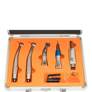 Kit Turbin Dental Dorit, Kit Handpiece Kecepatan Tinggi 2 dan 1 Kecepatan Rendah untuk Universitas Gigi