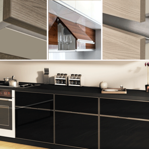 Perfiles de Extrusión de Aleación de Aluminio Cuadrados de la Serie 6000 en Negro Brillante Personalizados para Gabinetes de Cocina, Paredes de Vidrio y Decoraciones Interiores - Product Image 3