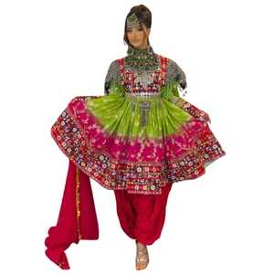 Gran Oferta, Mejor Precio, Vestidos Afganos Kutchi, Estilo Étnico, Vestido Afgano Hecho a Mano para Mujer con Chaleco para Hombre, Vestido de Boda de la Cultura Afgana - Product Image 1