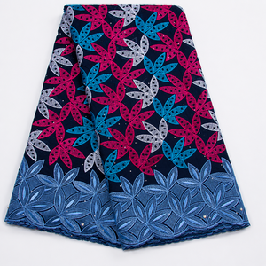 Tissu de mode africain brodé en dentelle suisse pour robes et vêtements féminins Guatemala - Product Image 2