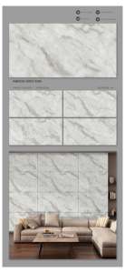 Azulejos Modernos de Porcelana con Efecto Mármol Blanco Italiano de Primera Calidad, GVT PGVT, 600x1200mm, para Pisos y Paredes - Product Image 5