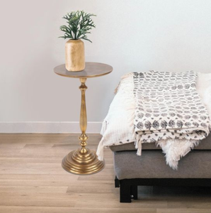 Modern Luxury <b>Gold</b> <b>Round</b> Pedestal Coffee <b>Table</b> Metal Accent Side <b>Table</b> for Villa Living Room Home Decor - Product Image 1