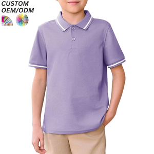 Polo et pantalon de sport en coton à manches courtes pour garçons, séchage rapide, uniforme scolaire pour adultes, fabrication sur mesure, offre ODM - Product Image 1