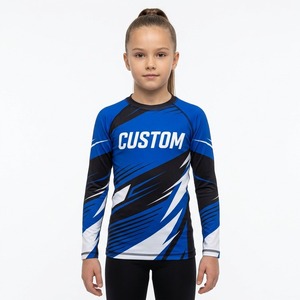 Custom Sublimation Print <b>Long</b> <b>Sleeve</b> Rash Guard Unisex Adult Butterfly Pattern <b>Compression</b> <b>Shirt</b> - Product Image 4