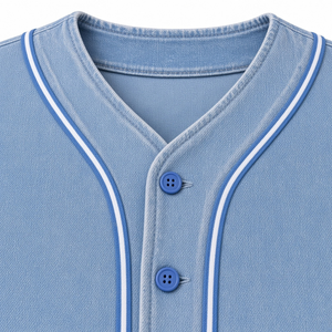เสื้อเบสบอลยีนส์ผู้หญิง Zeta Phi Beta สีน้ำเงิน ตัวอักษรกรีก กระดุมติด แขนสั้น สวมใส่สบาย ระบายอากาศได้ดี เหมาะสำหรับฤดูร้อน ผลิตจากผ้าฝ้าย 100% - Product Image 4