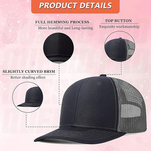 Bulk Custom <b>Hats</b> for Men Women Personalized Trucker <b>Hats</b> Custom Text Logo Adjustable Baseball <b>Caps</b> OEM ODM Manufacturer - Product Image 2