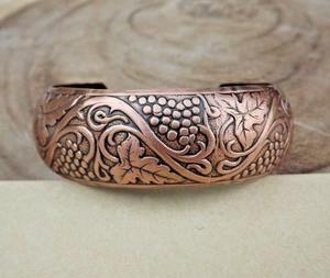 Brazalete de Cobre Hecho a Mano Tradicional, Pulsera de Cobre Puro, Calidad de Exportación - Product Image 3