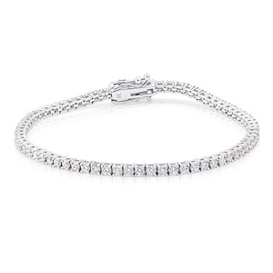 Wholesale 2.4CT Round Lab Grown Diamond Tennis <b>Bracelet</b> 9K White Gold Custom Fine Jewelry Manufacturer - Product Image 1