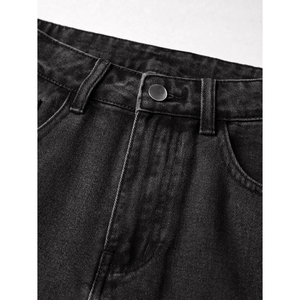<b>High</b> <b>Waisted</b> Loose Fit Black Denim <b>Shorts</b> Straight Leg Stonewashed Casual Summer Women's <b>Shorts</b> Best Selling <b>Jeans</b> <b>Shorts</b> - Product Image 5