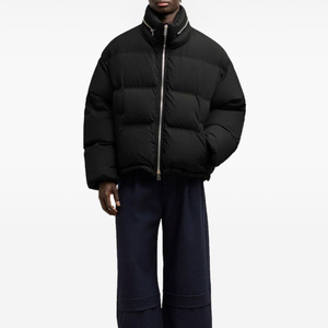 Unisex Casual Winter <b>Warm</b> <b>Coat</b> Padded Bubble Puffer Jacket with Hood and Zipper Closure Windproof Feature for <b>Men</b> and Women - Product Image 1