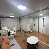 Maison conteneur Starshine imperméable de 20 pieds, maison conteneur préfabriquée modulaire en acier avec deux chambres