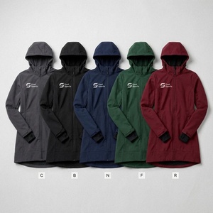 Nouvelle veste déchirée noire imperméable en polyester avec fermeture éclair pour le camping et la randonnée, colorée et décontractée pour femmes, collection 2026, vente en gros - Product Image 3