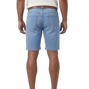 Shorts de Mezclilla para Hombre, Lavado Claro, Corte Recto, Cintura Media, Casuales, Verano, Tela de Algodón Transpirable, Tejido - Product Image 2