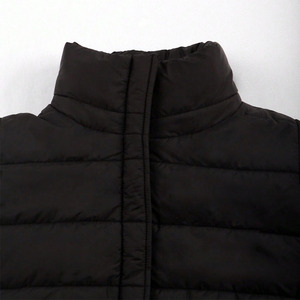 Gilet streetwear automne-hiver, couleur unie, brillant, col montant, sans manches, mode décontractée, chaud, court, en duvet matelassé - Product Image 4