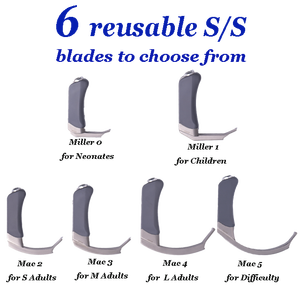 Video digital portabel set dapat digunakan kembali perangkat bedah anestesi ENT dengan kit tampilan HD de intubacion - Product Image 6