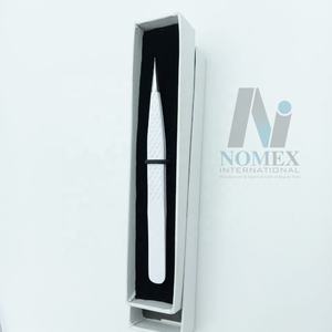 แหนบต่อขนตาสแตนเลสเนื้อแข็งเคลือบผงสีขาวแบบมืออาชีพปรับแต่งได้ดูแลส่วนบุคคล - Product Image 1