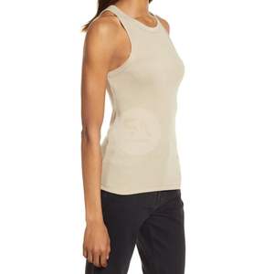 Débardeurs pour femmes à col rond en maille, style minimaliste, coupe ajustée, séchage rapide, design personnalisé, haute performance - Product Image 3