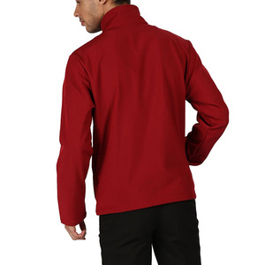 Chaqueta de Forro Polar Roja para Hombre, Cierre Completo, Cuello Alto, Resistente al Viento, Ropa Casual para Exteriores, Corte Regular, Material de Poliéster, Temporada de Otoño - Product Image 5