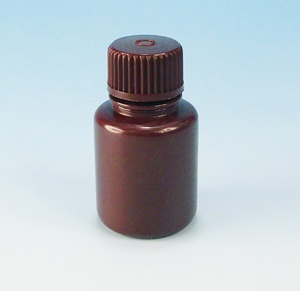 PP tapón de rosca ámbar HDPE botella redonda de boca estrecha - Product Image 2