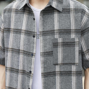 100% Cotton Flannel <b>Half</b> <b>Shirt</b> for Men's Fashionable Casual Wear Wholesale OEM Export Oriented Quality Logo New Year New - Product Image 1