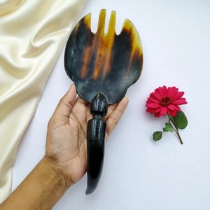 ชุดช้อนส้อมมีดทำมือจากเขาควาย 30 มล. เป็นมิตรกับสิ่งแวดล้อม ปลอดภัยสำหรับเครื่องล้างจาน ของตกแต่งบ้านและห้องครัวจากเขาควายธรรมชาติ - Product Image 2