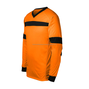 Custom Football Jerseys Breathable 100% Polyester Full Sleeve <b>Soccer</b> Training Shirts Custom Logo Printing Heat-Transfer V-neck - Product Image 3
