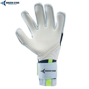 Daizen Star Football Goalkeeper Sports Gloves Wrist Length Latex High Lightweight Breathable Casual Design White Blue Green - Product Image 2