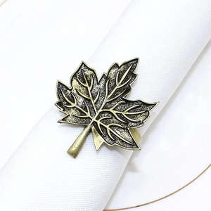 Porte-mouchoirs en feuille d'or coulé Serviette de vacances à collectionner et anneau de mouchoirs Porte-serviettes d'accent de qualité alimentaire prix bon marché - Product Image 3