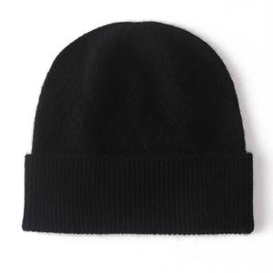 Gorro de Punto Personalizado para Invierno, Gorro de Lana y Cachemira Suave y Cálido con Borde, Unisex, Color Liso, para Hombre y Mujer - Product Image 1