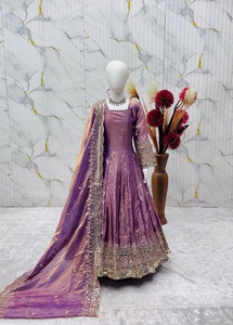 ชุดเดรส Anarkali แบบดั้งเดิมล่าสุด พร้อมผ้าคลุมไหล่ สำหรับเด็กผู้หญิง สวมใส่ในงานแต่งงาน ชุดพื้นเมืองสไตล์อินเดียและปากีสถาน - Product Image 6