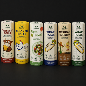 Custom Printed Biodegradable <b>Disposable</b> Eco Paper Chicken Shawarma Craft Box Arabic Burrito Sandwich Kebab Roll Packaging Box - Product Image 5