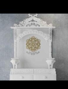 Inlay Design Marble <b>Mandir</b> for Apartment Marble Temple with Semi Precious Stone Inlay Traditional Marble Carved Temple India - Product Image 6