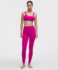Ensemble de sport rose pour femme avec logo personnalisé, leggings et hauts de sport, tenue de yoga à séchage rapide et taille haute - Product Image 1